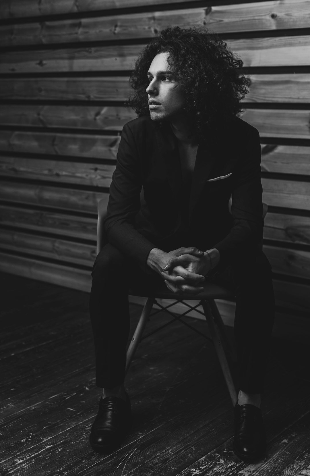 Studio portrait of a mature uruguayan actor in a suit